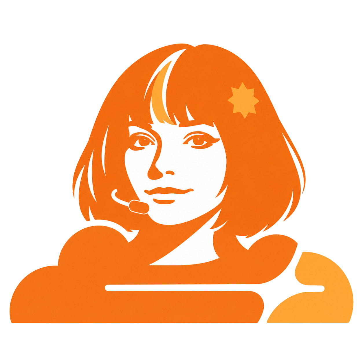 Claudia, an orange-haired cloud girl